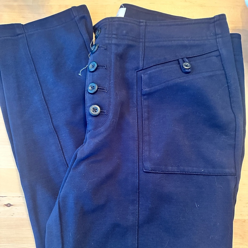 Anthropologie Navy Ankle Pants